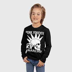 Лонгслив детский PUNK FOREVER ANARCHY, цвет: 3D-принт — фото 2