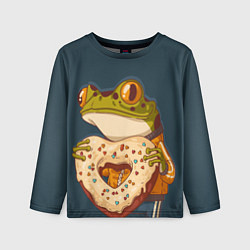Лонгслив детский Лягуха с пряником, цвет: 3D-принт
