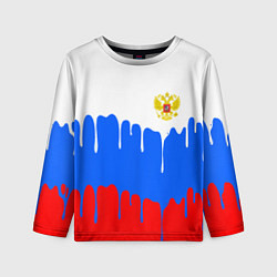 Детский лонгслив Флаг герб russia