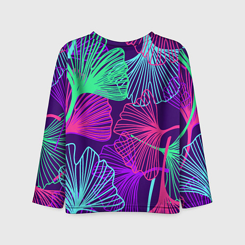 Детский лонгслив Neon color pattern Fashion 2023 / 3D-принт – фото 2