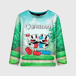 Лонгслив детский Cuphead Красная и синяя чашечка, цвет: 3D-принт