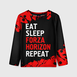 Лонгслив детский Eat Sleep Forza Horizon Repeat Краска, цвет: 3D-принт