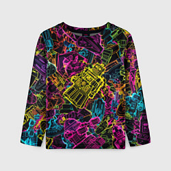 Лонгслив детский Cyber space pattern Fashion 3022, цвет: 3D-принт