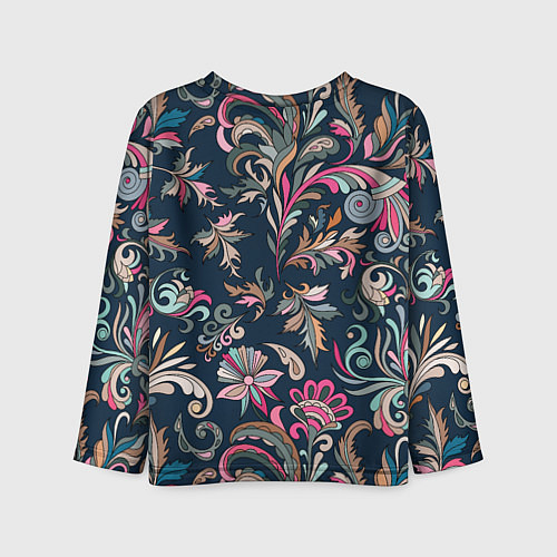 Детский лонгслив Холодная хохлома / 3D-принт – фото 2