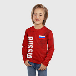 Лонгслив детский RUSSIA - RED EDITION - SPORTWEAR, цвет: 3D-принт — фото 2