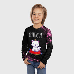 Лонгслив детский Олеся КОШКА Арт, цвет: 3D-принт — фото 2