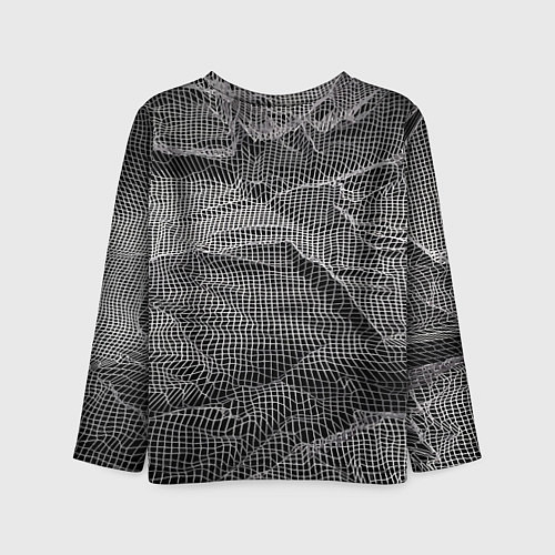 Детский лонгслив Мятая сетчатая ткань Crumpled Mesh Fabric / 3D-принт – фото 2