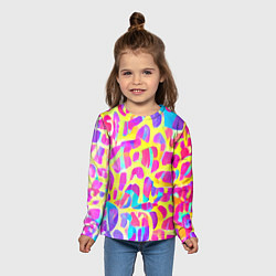 Лонгслив детский Красочные пятна, цвет: 3D-принт — фото 2