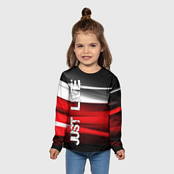 Лонгслив детский Just live, цвет: 3D-принт — фото 2