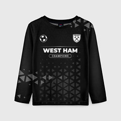 Лонгслив детский West Ham Champions Uniform, цвет: 3D-принт
