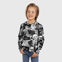 Лонгслив детский Хэллсинг паттерн Hellsing, цвет: 3D-принт — фото 2