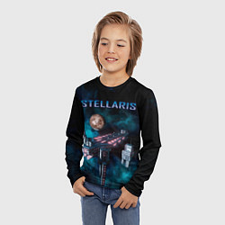Лонгслив детский Stellaris космический корабль, цвет: 3D-принт — фото 2