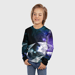 Лонгслив детский Алмазные треугольники, цвет: 3D-принт — фото 2