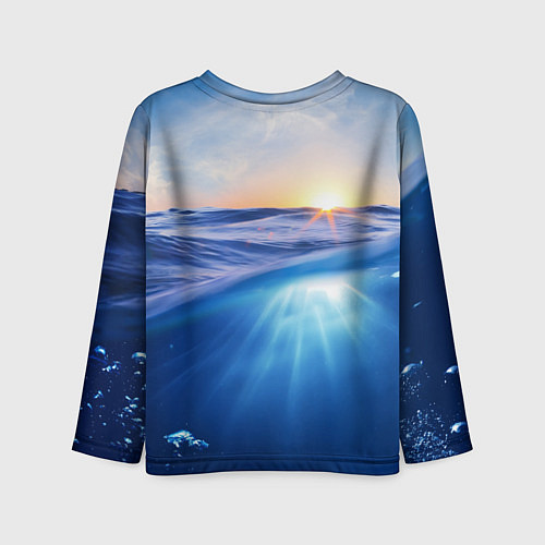 Детский лонгслив Грань между небом и водой / 3D-принт – фото 2