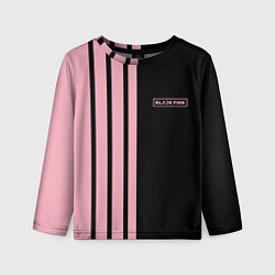 Лонгслив детский BLACKPINK HALF BLACK-PINK MINI LOGO, цвет: 3D-принт