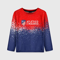 Детский лонгслив Atletico madrid атлетико мадрид брызги красок