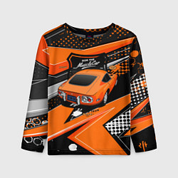 Лонгслив детский Vintage Tron Ретро-автомобиль, цвет: 3D-принт