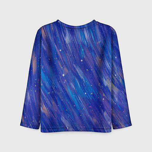 Детский лонгслив Лось в лесу Blue / 3D-принт – фото 2