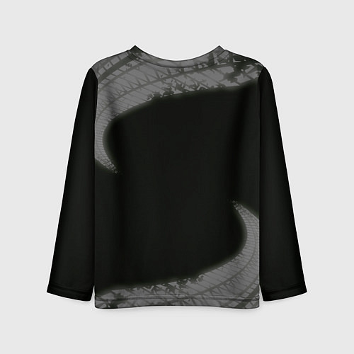 Детский лонгслив Dongfeng в стиле Top Gear со следами шин на фоне / 3D-принт – фото 2