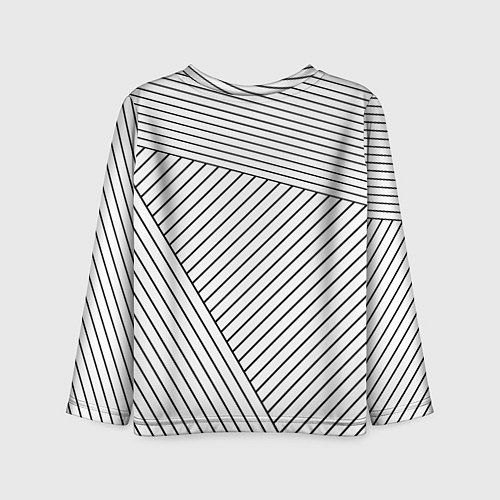 Детский лонгслив Символ Rainbow Six на светлом фоне с полосами / 3D-принт – фото 2