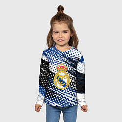 Лонгслив детский Real madrid Реал Мадрид краски, цвет: 3D-принт — фото 2