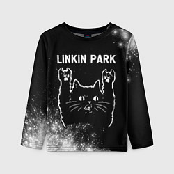 Лонгслив детский Группа Linkin Park и Рок Кот, цвет: 3D-принт