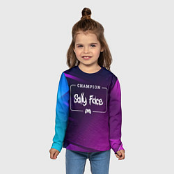 Лонгслив детский Sally Face Gaming Champion: рамка с лого и джойсти, цвет: 3D-принт — фото 2