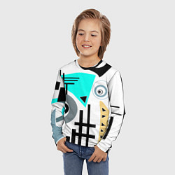 Лонгслив детский Абстрактный современный дизайн, цвет: 3D-принт — фото 2