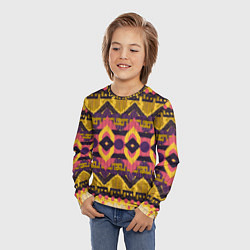Лонгслив детский Африканский узор орнамент из шерсти Africa Wool Pa, цвет: 3D-принт — фото 2