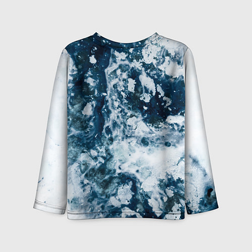 Детский лонгслив Замерзшие Лужи Зимы / 3D-принт – фото 2