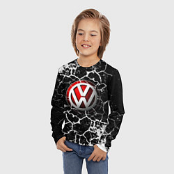 Лонгслив детский Volkswagen Трещины, цвет: 3D-принт — фото 2