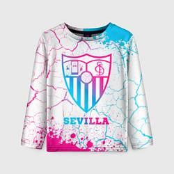 Лонгслив детский Sevilla FC Neon Gradient, цвет: 3D-принт
