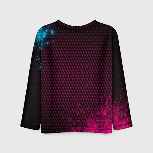 Детский лонгслив Audi - neon gradient / 3D-принт – фото 2