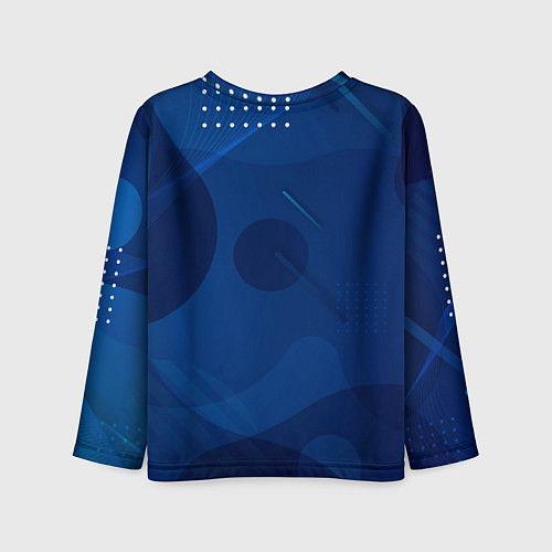 Детский лонгслив Сборная Англии Синяя Абстракция / 3D-принт – фото 2