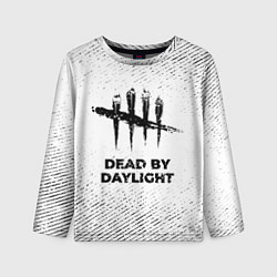 Лонгслив детский Dead by Daylight с потертостями на светлом фоне, цвет: 3D-принт