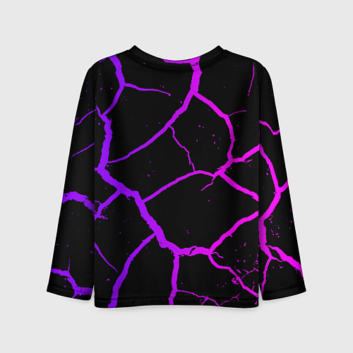 Детский лонгслив Gym - Трещины неоновые / 3D-принт – фото 2
