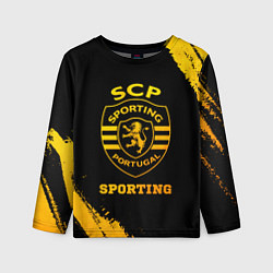 Лонгслив детский Sporting - gold gradient, цвет: 3D-принт