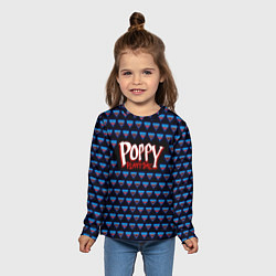 Лонгслив детский Poppy Playtime - Huggy Wuggy Pattern, цвет: 3D-принт — фото 2