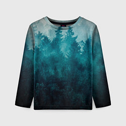 Лонгслив детский Темный хвойный лес, цвет: 3D-принт