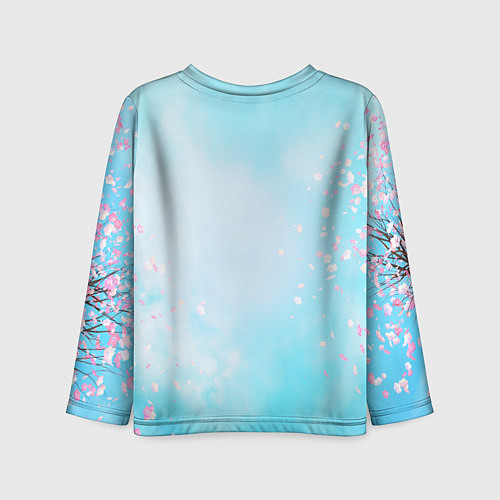 Детский лонгслив Свинка под зонтиком в дождь / 3D-принт – фото 2