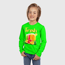 Лонгслив детский Фруктовые соки Fresh, цвет: 3D-принт — фото 2
