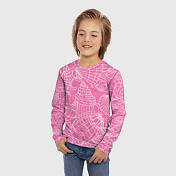 Лонгслив детский Океанские ракушки - паттерн, цвет: 3D-принт — фото 2