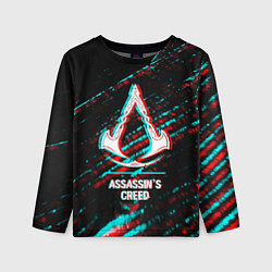 Лонгслив детский Assassins Creed в стиле glitch и баги графики на т, цвет: 3D-принт