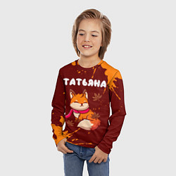 Лонгслив детский Татьяна осенняя лисичка, цвет: 3D-принт — фото 2