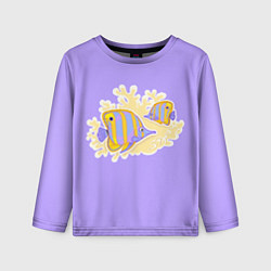 Детский лонгслив Экзотические рыбки Бабочка