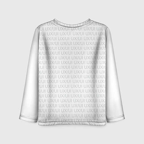 Детский лонгслив UXUI white / 3D-принт – фото 2
