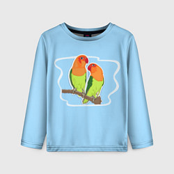Лонгслив детский Парочка попугаев Неразлучников, цвет: 3D-принт