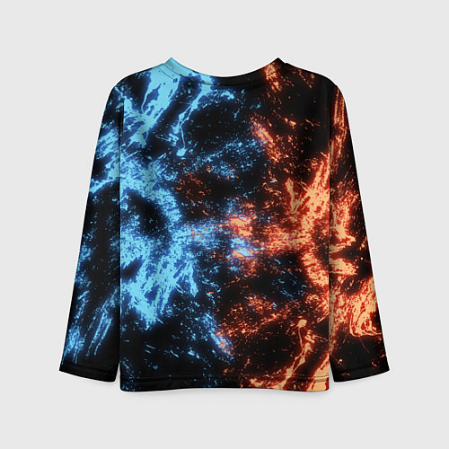 Детский лонгслив Огонь и вода - Огненный цветок / 3D-принт – фото 2