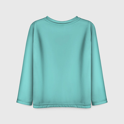 Детский лонгслив Голубая геометрическая абстракция Круги и сферы Го / 3D-принт – фото 2