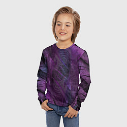 Лонгслив детский Текстура из перьев, цвет: 3D-принт — фото 2